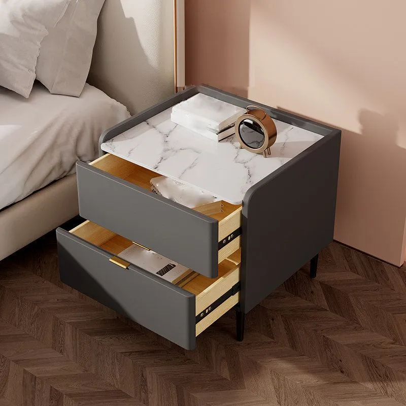 Actueel Stone Accent Table Nightstand Drawer Storage Bedside Cabinet Legs 16l