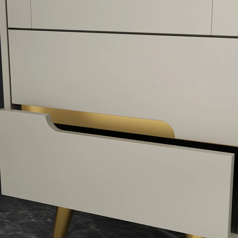 Actueel Storage Cabinet Faux Wood Display Cabinet Glass Doors and 2 Drawer Bedroom 18l