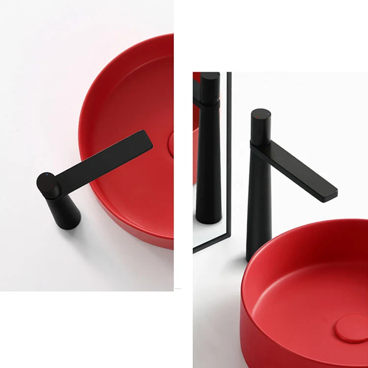 Actueel Vessel Bathroom Sink Round Porcelain Overflow And Drain Assembly Vessel Sink 14l