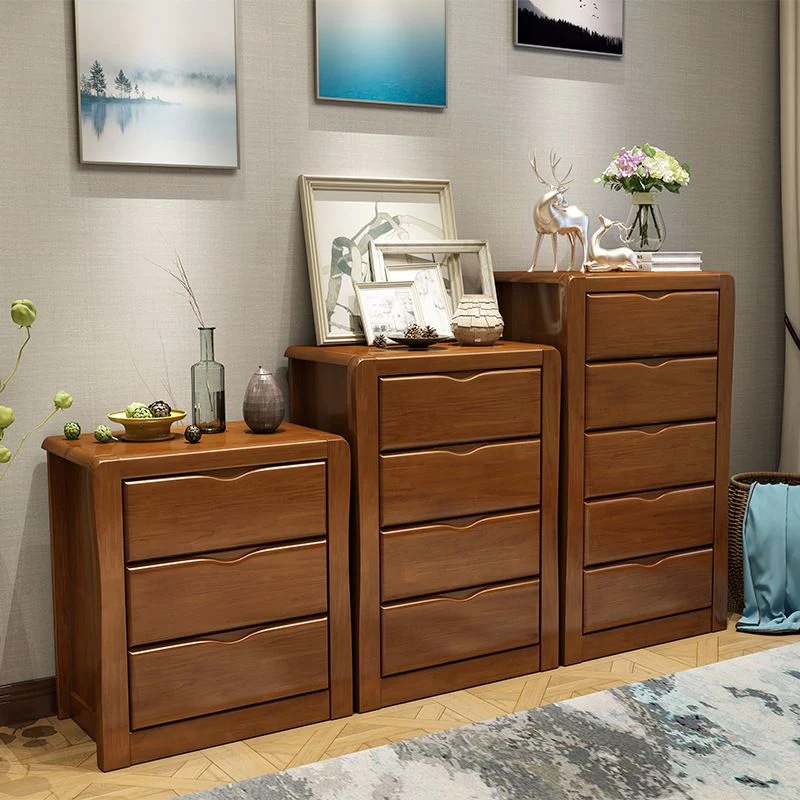 Actueel Wood Cabinet Grooves Rectangle Side Cabinet Drawer Natural
