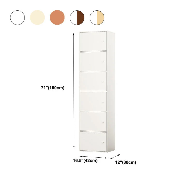 12" W Actueel Wooden Bookcase Closed Storage Bookshelf Doors 11