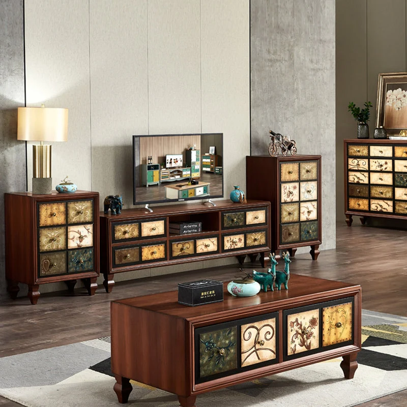 American Traditional Storage Chest Dresser Houtsoort Storage Chest Drawers 23