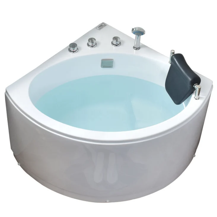 Back to Wall Corner Bathtub Contemporain Antique Finish Soaking Bath Tub 31