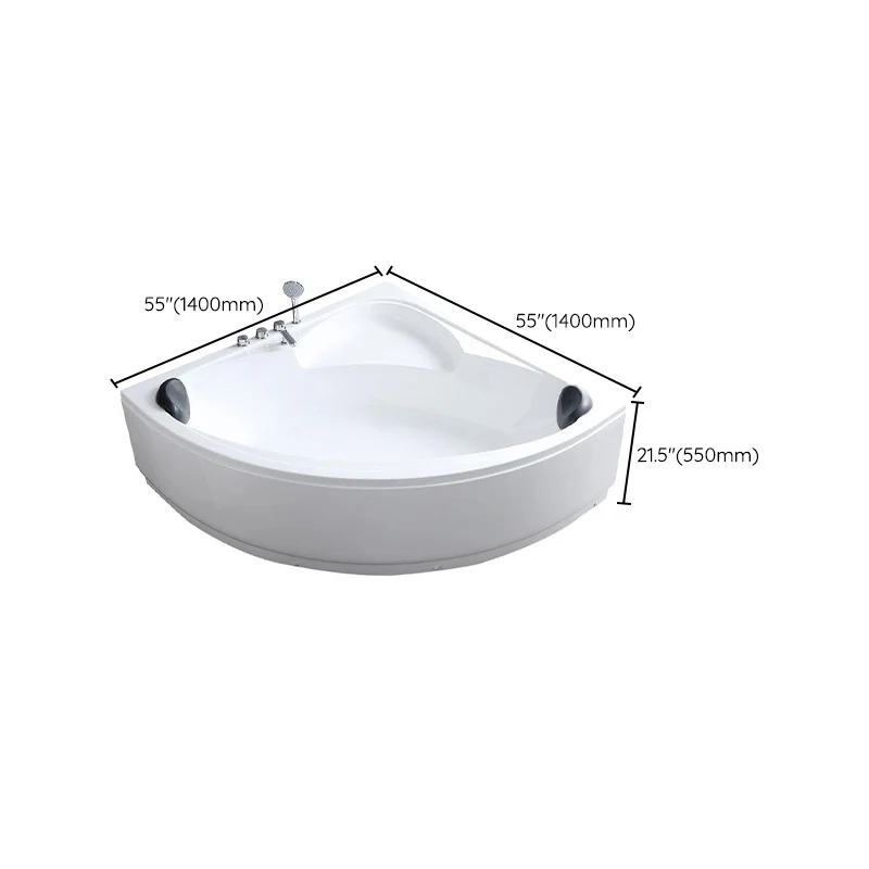 Back to Wall Corner Bathtub Contemporain Antique Finish Soaking Bath Tub 31