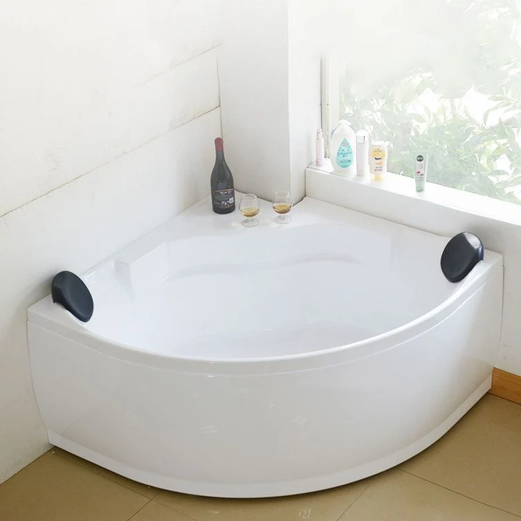 Bathroom Handzaam Tub Modern Acrylic Corner Soaking Bathtub Drain 35l