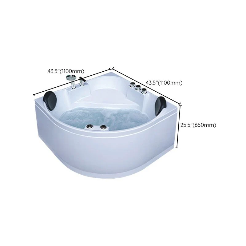Bathroom Handzaam Tub Modern Acrylic Corner Soaking Bathtub Drain 35l
