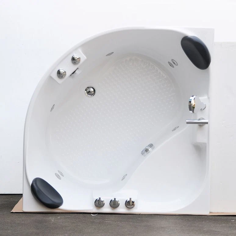 Bathroom Handzaam Tub Modern Acrylic Corner Soaking Bathtub Drain 35l