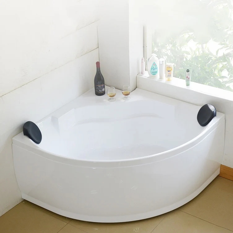 Bathroom Handzaam Tub Modern Acrylic Corner Soaking Bathtub Drain 35l
