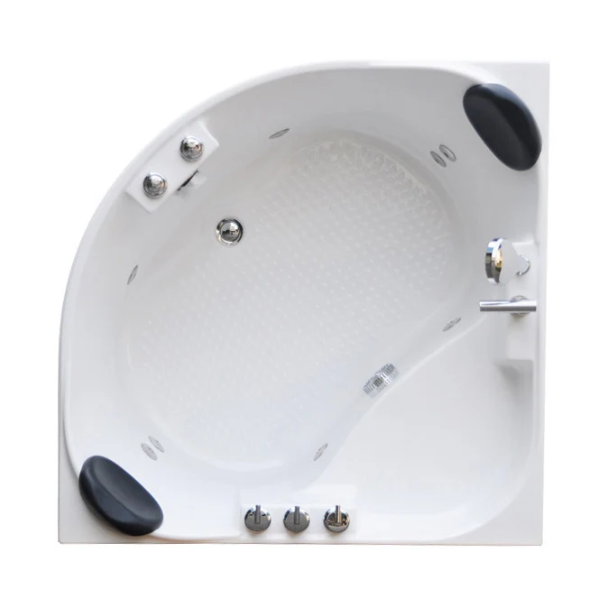 Bathroom Handzaam Tub Modern Acrylic Corner Soaking Bathtub Drain 35l