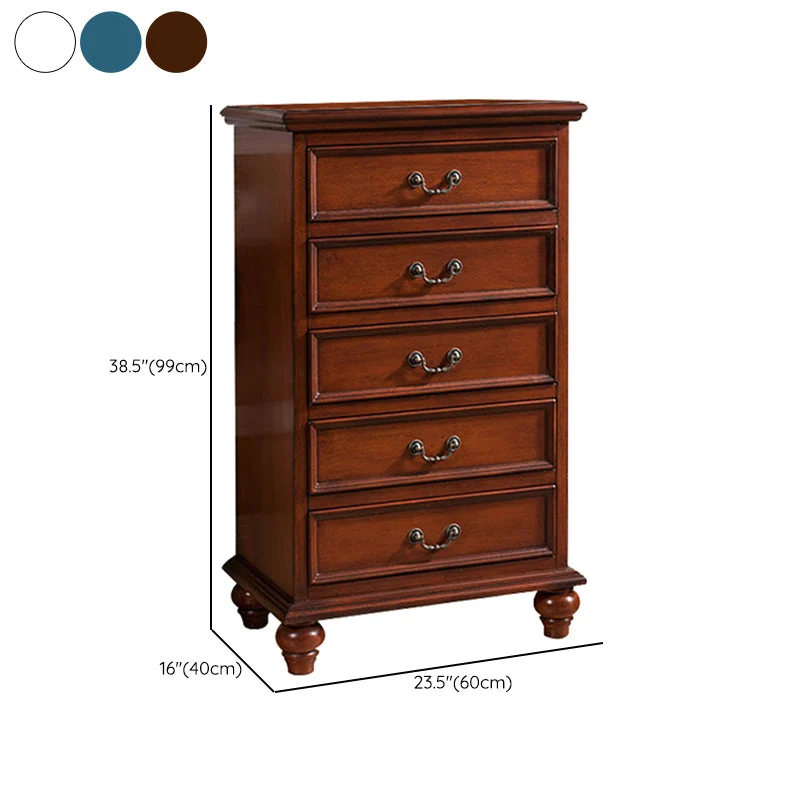 Bedroom Traditional Houten Storage Chest Vertical Chest Drawers Blue