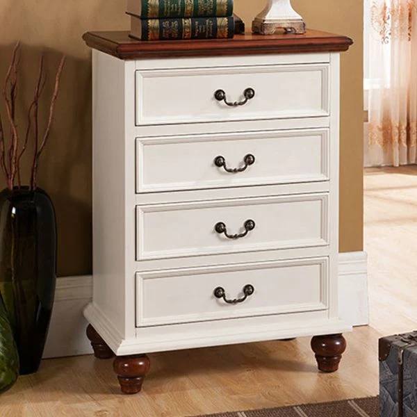 Bedroom Traditional Van hout Storage Chest Vertical Chest Drawers Blue