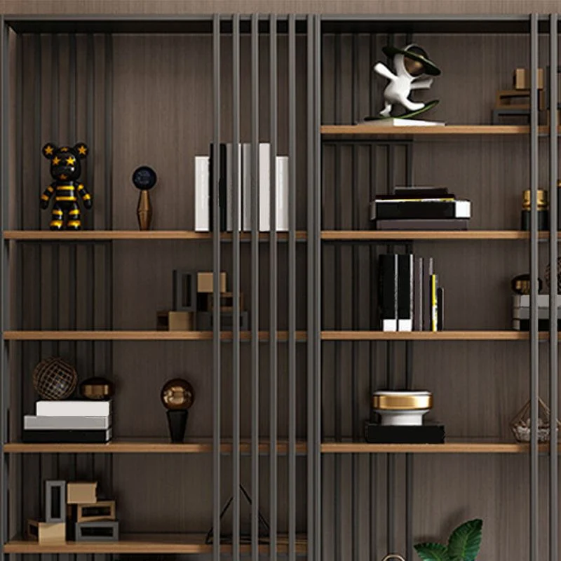 Black Iron Frame Bookshelf Actueel Open Storage Bookcase Multi Shelves 31