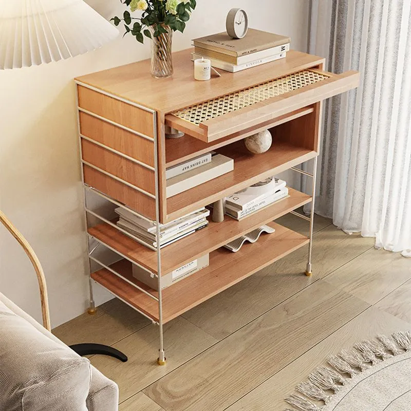 Closed Back Bookcase Modern Style Eenkleurig Wood Bookshelf Shelves 34l