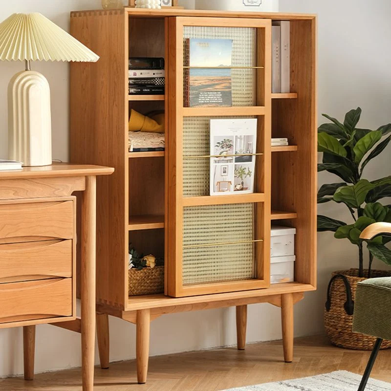 Closed Back Bookshelf Uni Wood Contemporary Bookcase Doors 32
