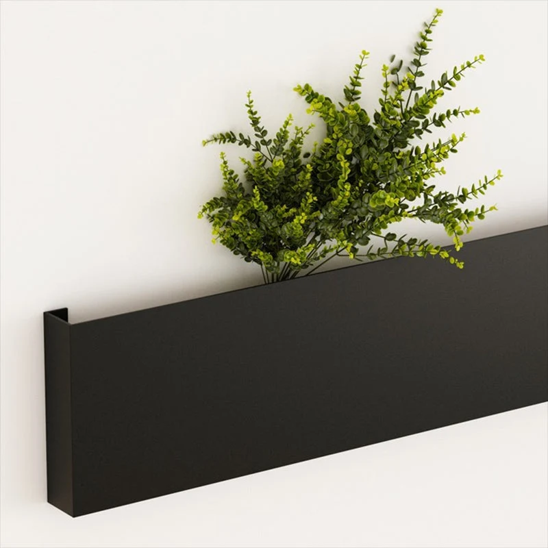 Closed Back Floating Bookshelf Contemporary Metalen Bookcase Shelves 35l