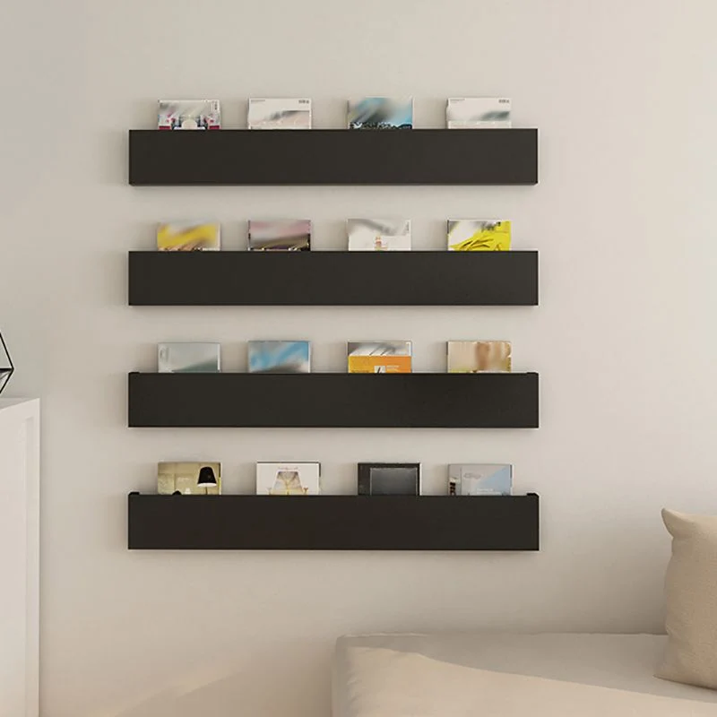 Closed Back Floating Bookshelf Contemporary Metalen Bookcase Shelves 35l