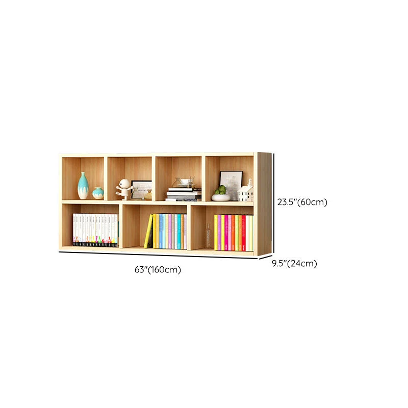 Closed Back Standard Bookshelf Houtsoort Contemporary Bookcase Shelves 39