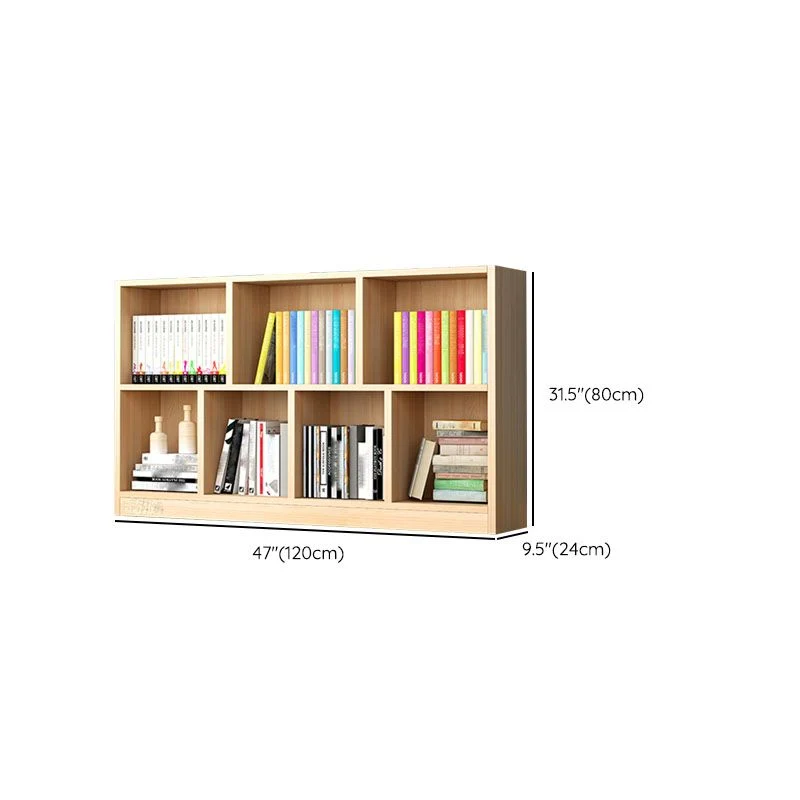 Closed Back Typisch Bookshelf Wooden Contemporary Bookcase Shelves 39