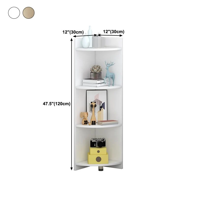 Closed Wooden Bookshelf Hedendaags Home Living Room Multi-layer Corner Bookcase 12l
