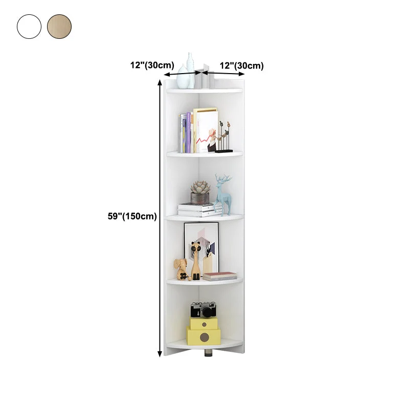 Closed Wooden Bookshelf Hedendaags Home Living Room Multi-layer Corner Bookcase 12l