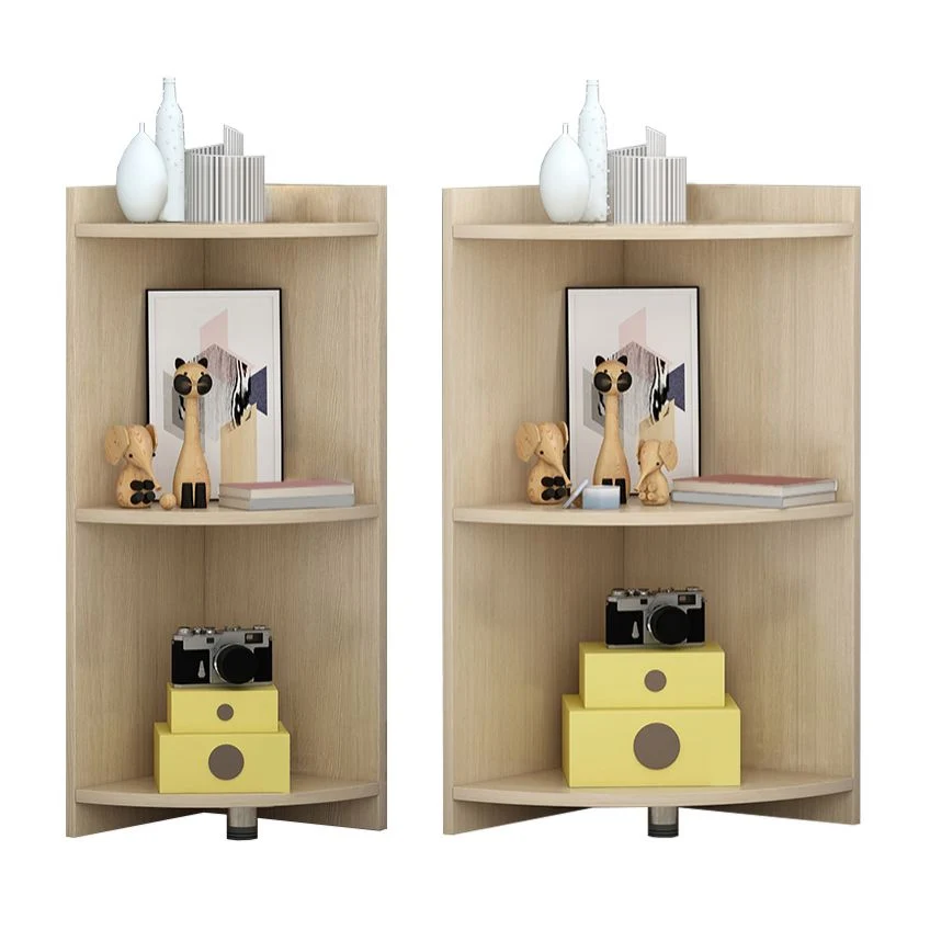 Closed Wooden Bookshelf Hedendaags Home Living Room Multi-layer Corner Bookcase 12l