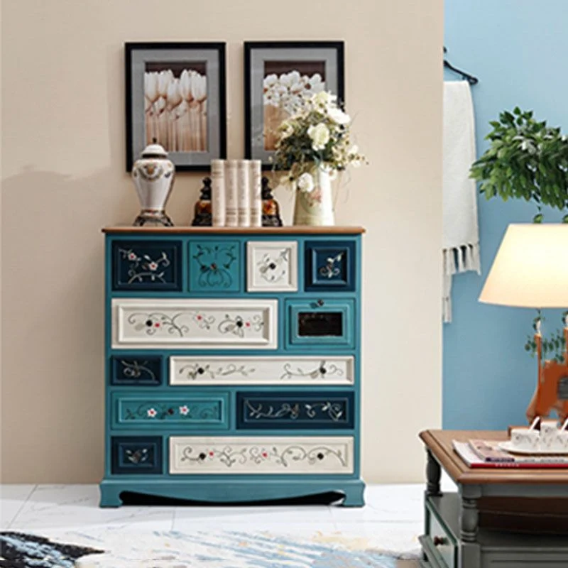 Coastal Storage Chest Massief Wood Dresser 8/10/12 Drawers 34l