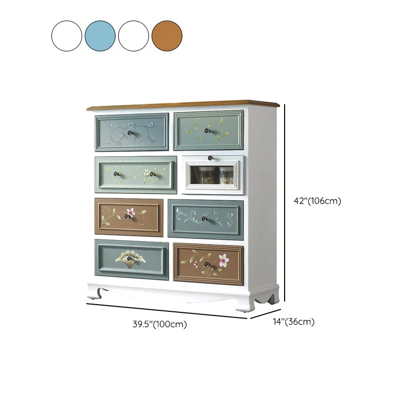Coastal Storage Chest Uni Wood Storage Chest Dresser 5/8 Drawers White