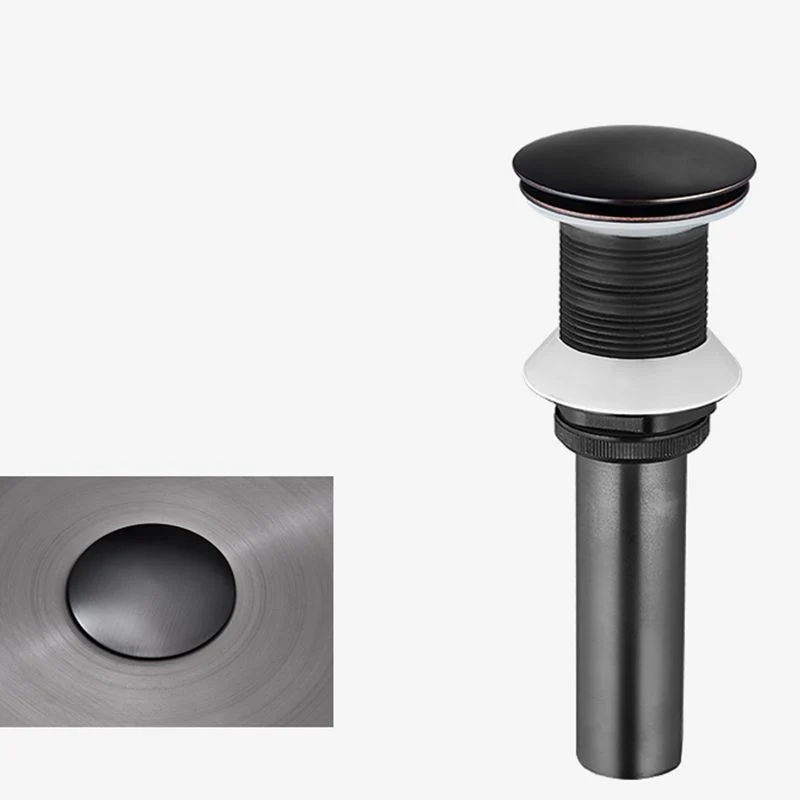 Contemporain Bathroom Sink Metal Round Vessel Bathroom Sink Pop-Up Drain