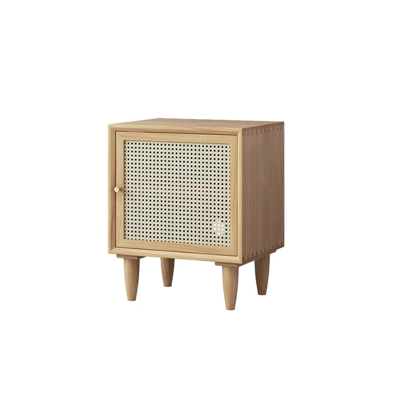 Contemporain Bedside Cabinet Antique Finish Bed Nightstand Legs Cherry