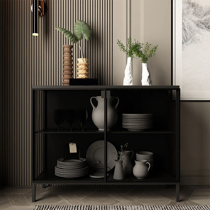 Contemporain China Cabinet Metal Storage Cabinet Doors Living Room 31l