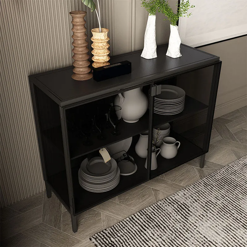 Contemporain China Cabinet Metal Storage Cabinet Doors Living Room 31l