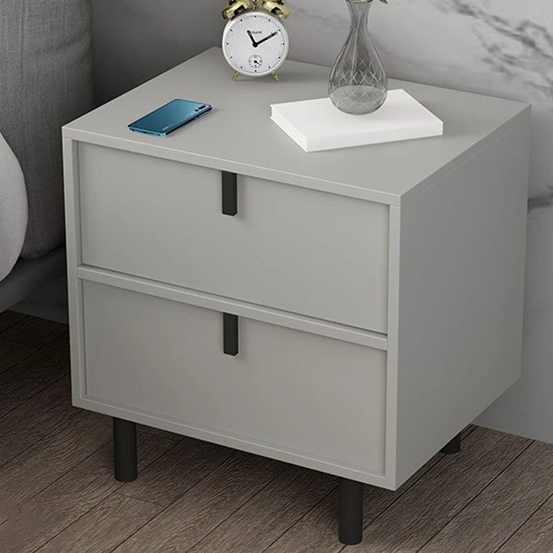 Contemporain Solid Wood Nightstand Legs Included Bedside Cabinet 2 Drawers Https