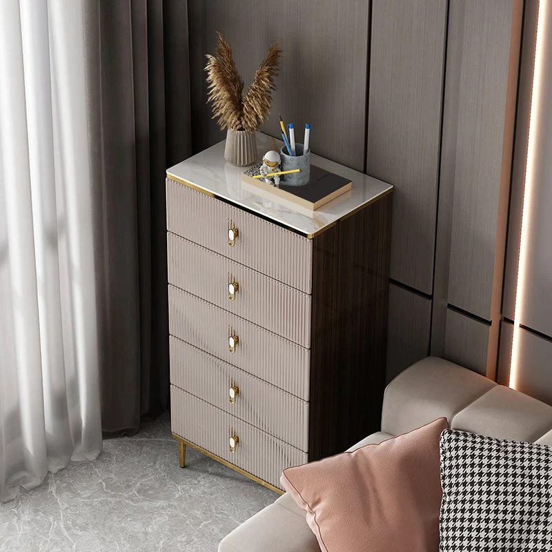 Contemporain Storage Chest Dresser Stone Storage Chest 5 Drawers 20l