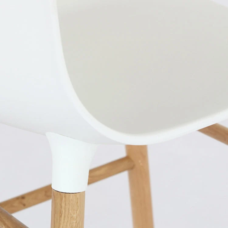 Contemporain Style Chairs Dining Armless Chairs Wooden Legs Kitchen Black