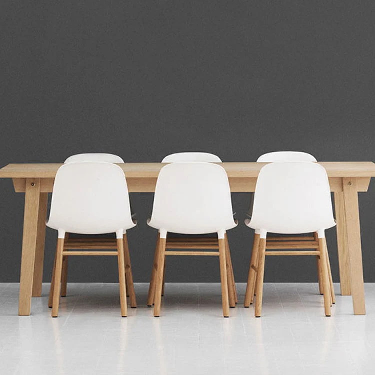 Contemporain Style Chairs Dining Armless Chairs Wooden Legs Kitchen Black