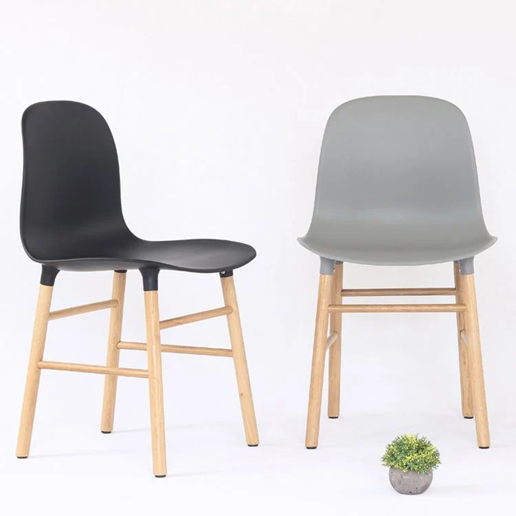 Contemporain Style Chairs Dining Armless Chairs Wooden Legs Kitchen Black