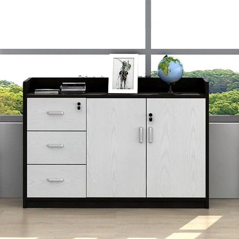 Contemporain Style File Cabinet Wooden Frame Storage Lateral File Cabinet 31l