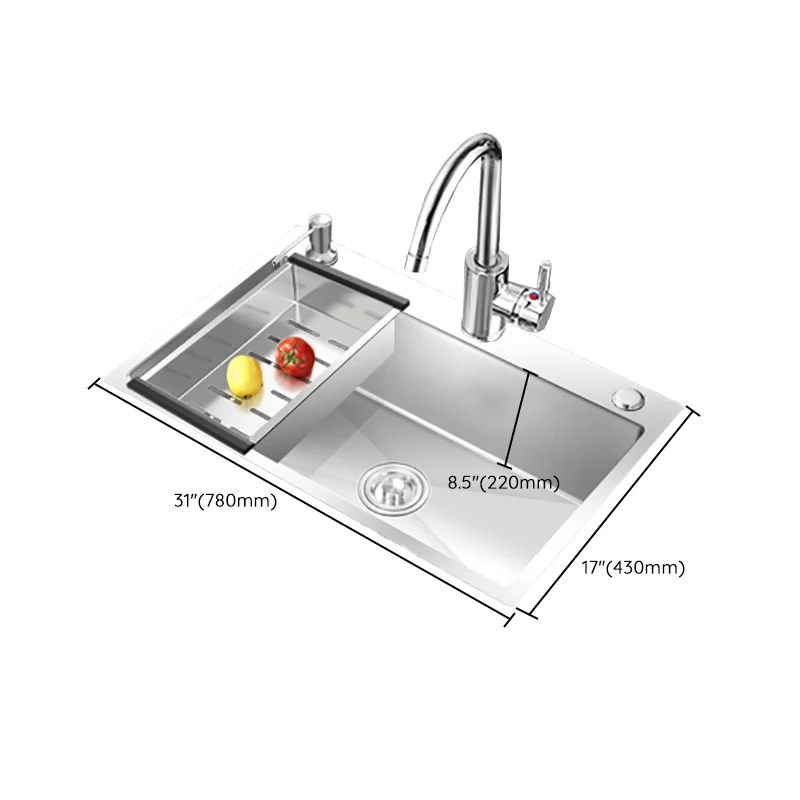 Contemporain Style Kitchen Sink Overflow Hole Design Drop- Kitchen Sink Soundproofing 28