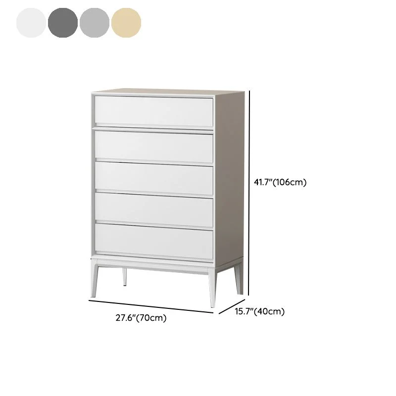 Contemporain Vertical Wood Storage Chest Soft-Close Drawers Home 24l