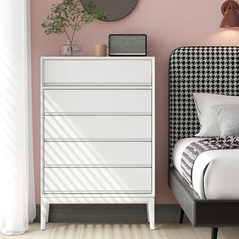 Contemporain Vertical Wood Storage Chest Soft-Close Drawers Home 24l
