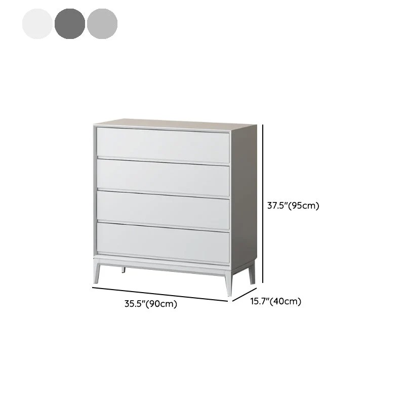 Contemporain Vertical Wood Storage Chest Soft-Close Drawers Home 24l