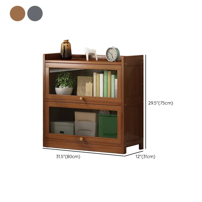 Contemporary Bamboevezel Bookcase Closed Back Bookshelf Shelves Study Room 24l