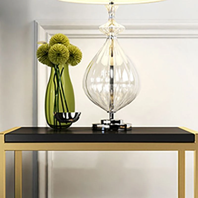 Contemporary Bed Nightstand Engineered Wood Bedside Cabinet Bedroom Black