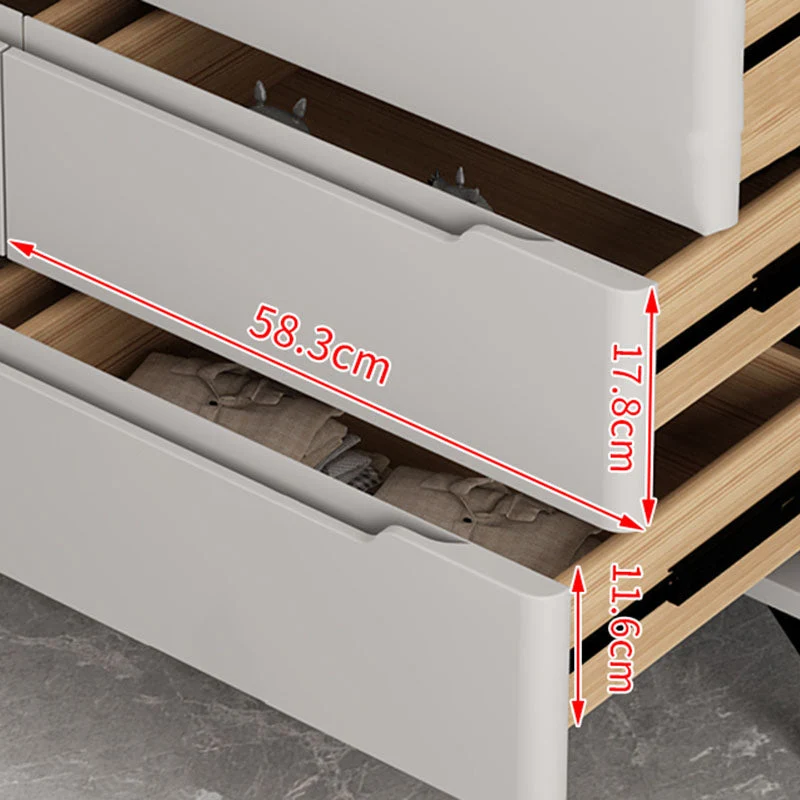 Contemporary Bedroom Chest Wooden Storage Chest Grijs Drawers
