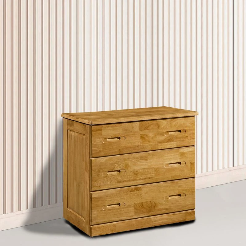 Contemporary Bedroom Storage Chest Rubberen Wood Vertical Chest Drawers