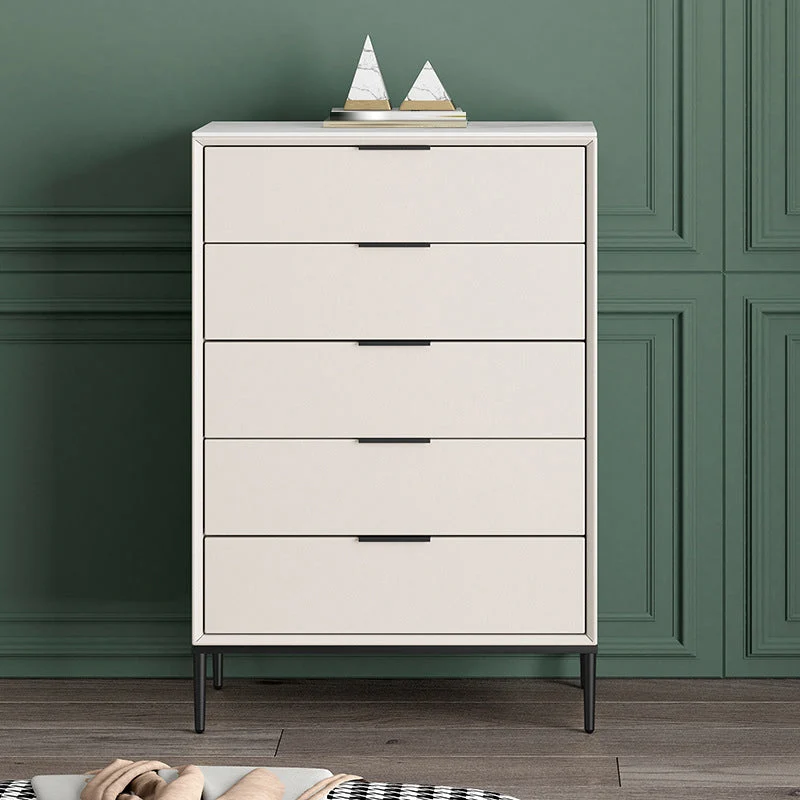 Contemporary Bedroom Storage Chest Vertical Chest Drawers Orange