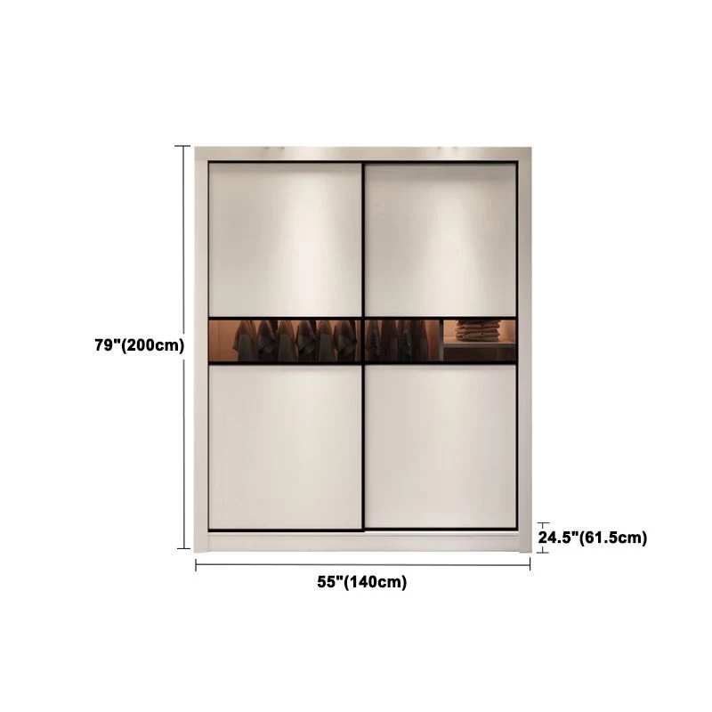 Contemporary Cabinet Sliding Door Engineered Wood Natuurtint Storage Cabinet 55l