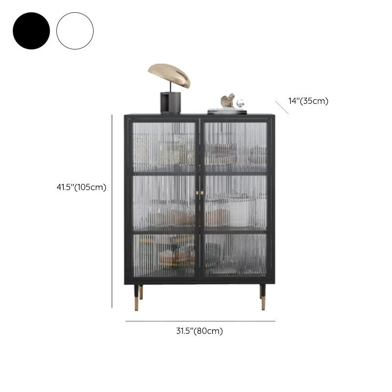 Contemporary China Cabinet Glazen Doors Metal Storage Cabinet Doors 16l
