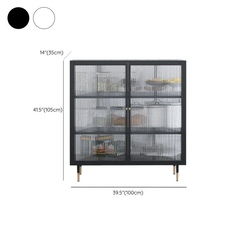 Contemporary China Cabinet Glazen Doors Metal Storage Cabinet Doors 16l