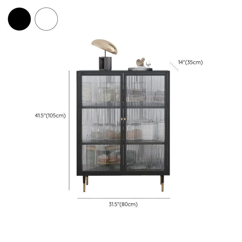 Contemporary China Cabinet Glazen Doors Metal Storage Cabinet Doors 16l